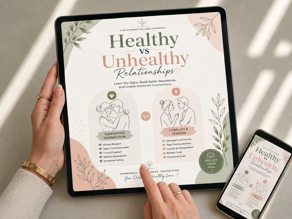 Reading the guide on a tablet and phone