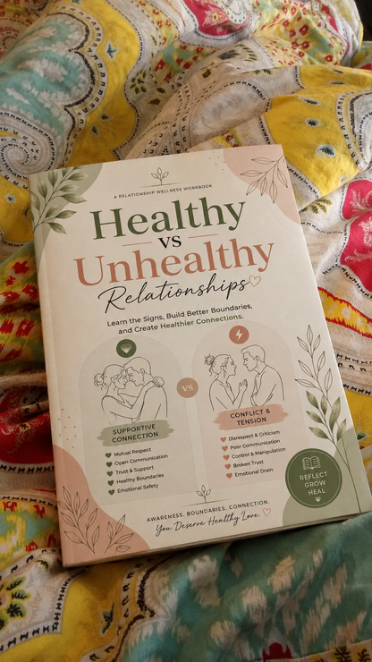 Healthy vs Unhealthy Relationships workbook printed at home